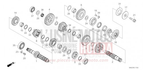 BOITE DE VITESSES CRF450RXS de 2025